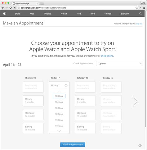 Apple users can schedule a apple genius bar appointment to address hardware or software issues. Apple Watch Try-Ons Are Both Hype and Help - TidBITS
