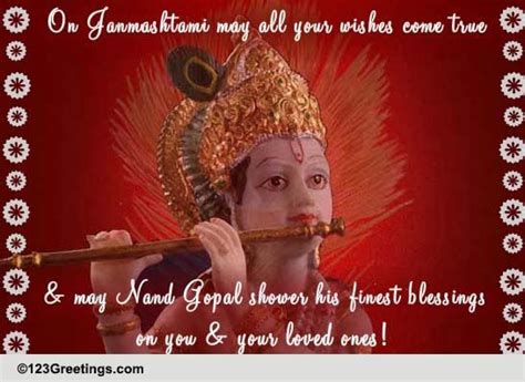 Blessings Of The Lord Free Janmashtami Ecards Greeting Cards 123