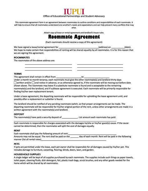 40 Free Roommate Agreement Templates And Forms Word Pdf