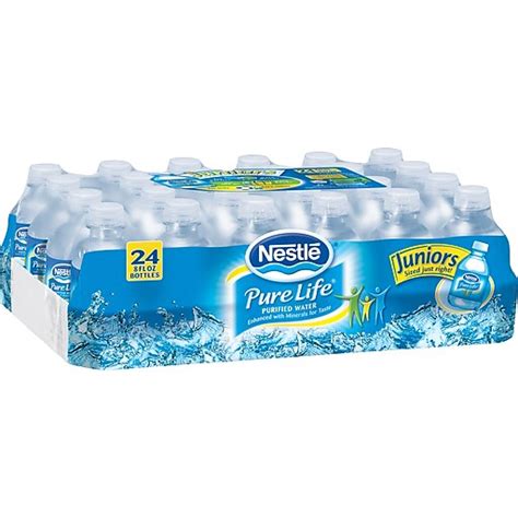 Nestlé Pure Life Juniors Purified Water 8 Ounce Plastic Bottle 24
