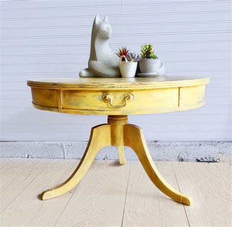 Retro Yellow Side Table Paint Furniture Yellow Side Table Furniture