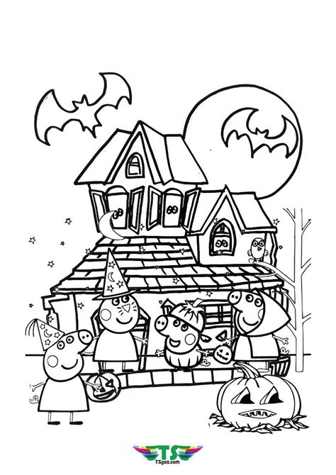 Peppa Halloween Party Coloring Page Nick Jr Coloring Pages Peppa Pig