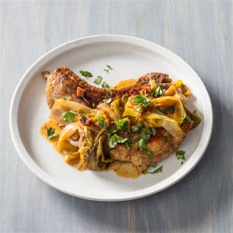 Instant Pot Smothered Pork Chops With Leeks And Mustard Americas Test Kitchen Recipe