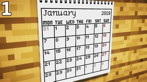 Minecraft How To Make A Calendar For 2019 Part 1 Youtube