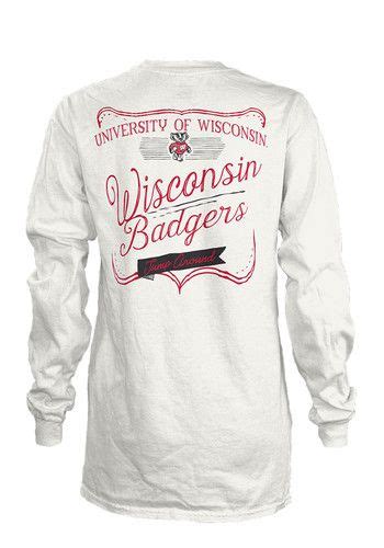 Wisconsin Badgers White Plato Long Sleeve Ls Tee Wisconsin Badgers