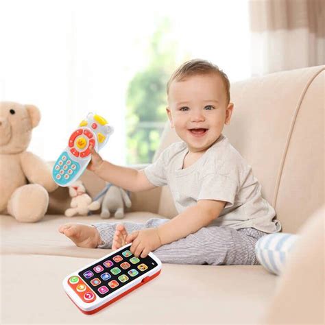 Babbyo Baby Toy Phone With Big Touch Screen And Toy Remote Control For