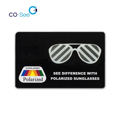 China Custom Polarized Sunglasses Lens Test Cards Manufacturer And Supplier Co See