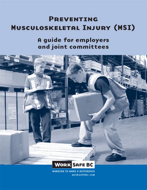 Preventing Musculoskeletal Injury MSI A Guide