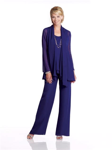 chiffon mother of the groom bride pant suits lady mother pants suit for wedding party trousers
