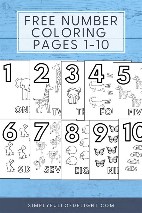 Printable Numbers 1 10 Coloring Pages