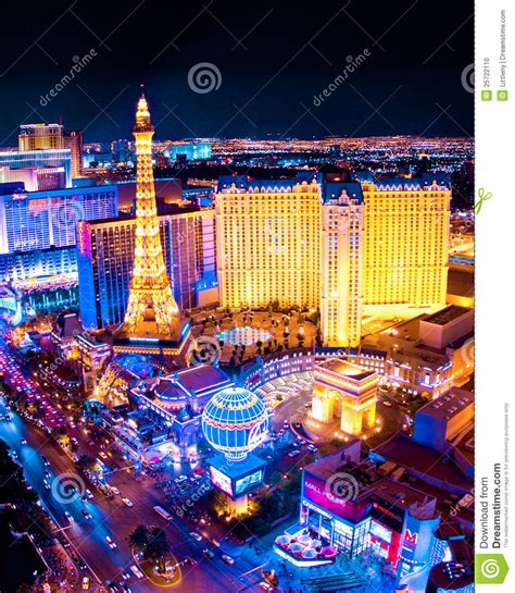 Las Vegas Night View Editorial Image Image 25722110