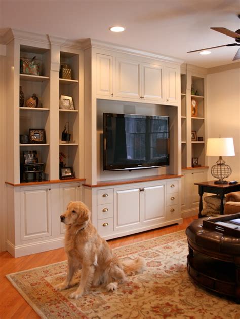 Entertainment Center Built In Traditional Living Room