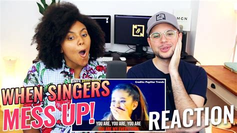 When Singers Know They Messed Up Reaction Youtube