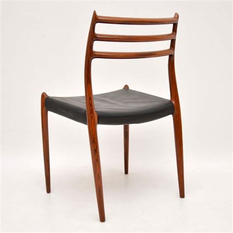Set Of 8 Danish Rosewood Model 78 Dining Chairs By Niels Moller