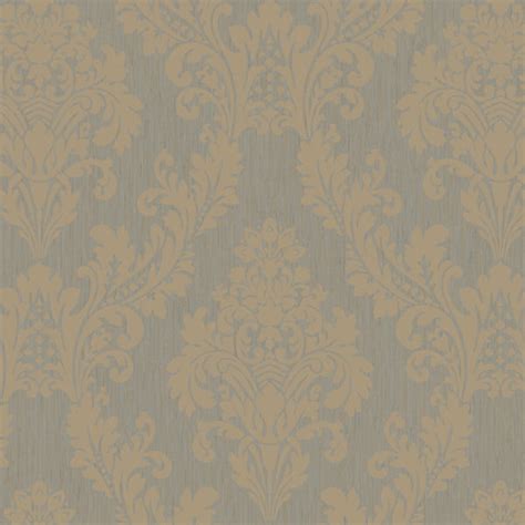 Royal Blue And Gold Damask Wallpaper