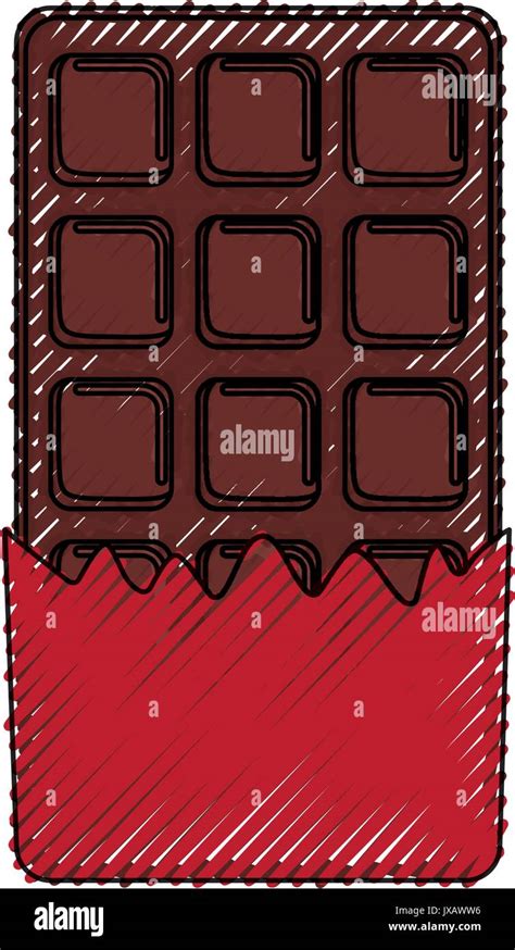 Icono De La Barra De Chocolate Dulce Ilustración Vectorial Diseño
