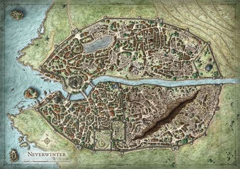 Map Of Neverwinter In The Forgotten Realms Abeir Toril World Anvil