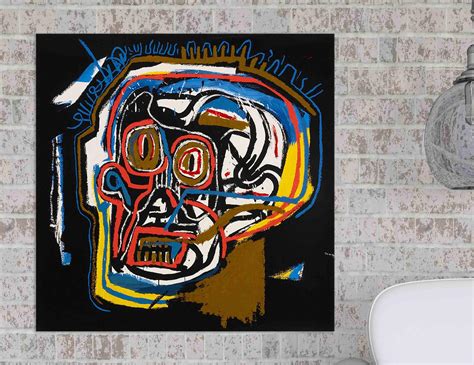 Basquiat Canvas Skull 1981 King Of Street Art Graffiti Art Etsy