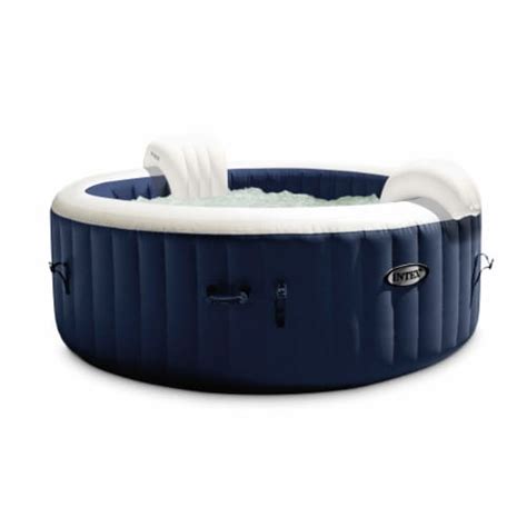 Intex Purespa Plus 6 Person Portable Inflatable Hot Tub Jet Spa With Cover Navy 1 Piece Pay