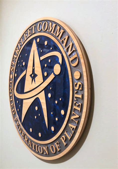 Star Trek Starfleet Command Badge Sign United Federation Etsy