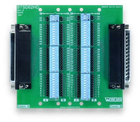 Diagnostic Breakout Board With Switches Db62hd Connector Winford