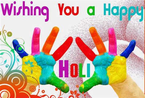 Wishing You A Happy Holi Colorful Hands
