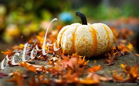 October Calendar Desktop Wallpaper