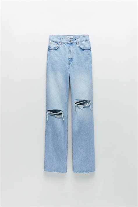 Zara Hi Rise Wide Leg Jeans Trf 68111404 400