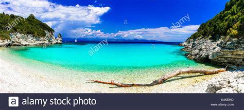 Amazing Turquoise White Sandy Beaches Of Ionian Islands Antipaxos