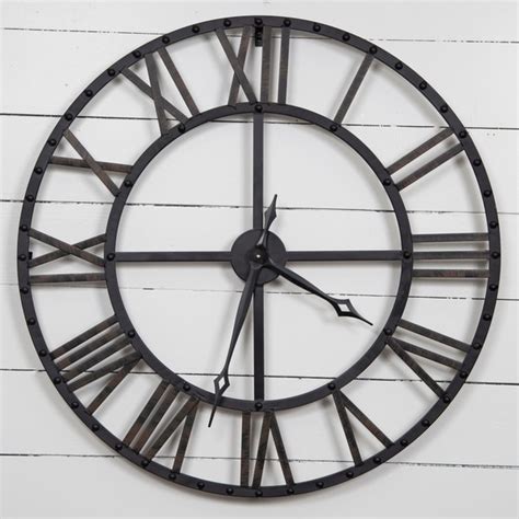 Gallery Solutions Oversized Blackbronze Metal Wall Clock On Sale