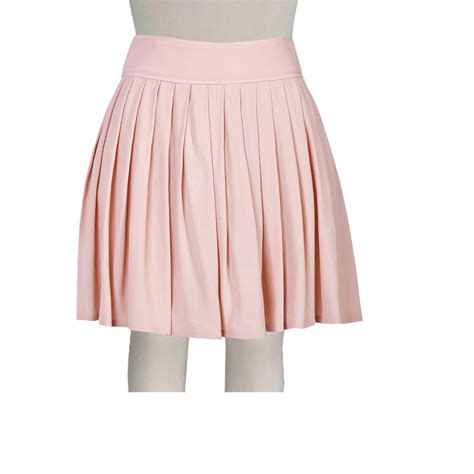 Pretty Pink High Waisted Stretch Cotton Knife Pleat Skirt Elizabeths Custom Skirts