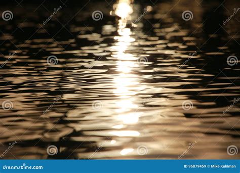 Water Ripples At Sunrise Stock Image Image Of Closeup 96879459