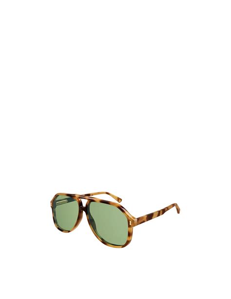 gucci sunglasses aviator gg1042s green rinascente it
