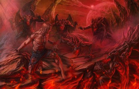 Wallpaper people, Hell, demons, Art Edit images for desktop, section фантастика - download