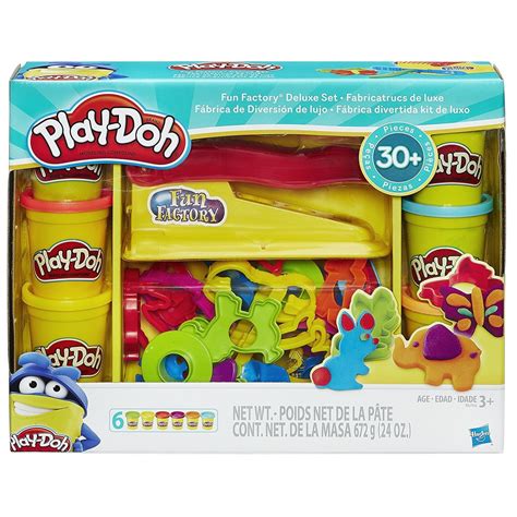 Play Doh Toy Fun Factory Deluxe Playset Include 6 Tubs Of Play Doh