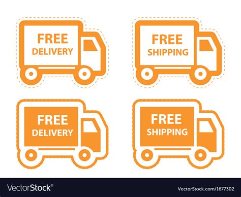 Free Shipping Delivery Icon Set Royalty Free Vector Image
