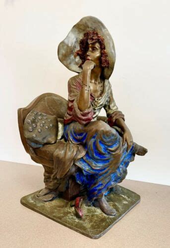 Isaac Maimon Bronze Polychrome Sculpture Seated Woman Ltd Ap 825 Ebay