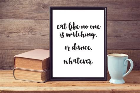 Pdf Printable Eat Like No One Is Watching Etsy