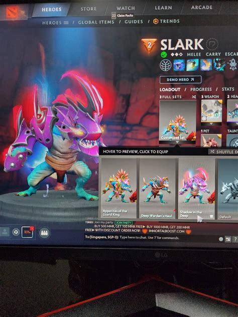 Dota Slark Shadow In The Deep Video Gaming Gaming Accessories In Game Products On Carousell