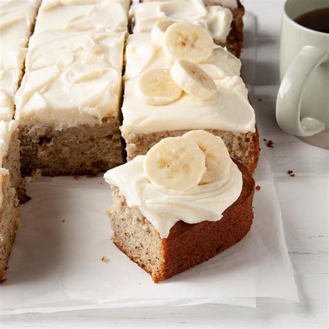 Banana Cake With Cream Cheese Frosting Recipe Taste Of Home