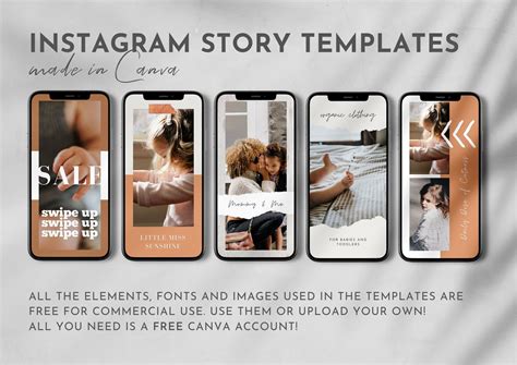 30 Instagram Story Templates Made In Canva 20 Free Story Etsy België