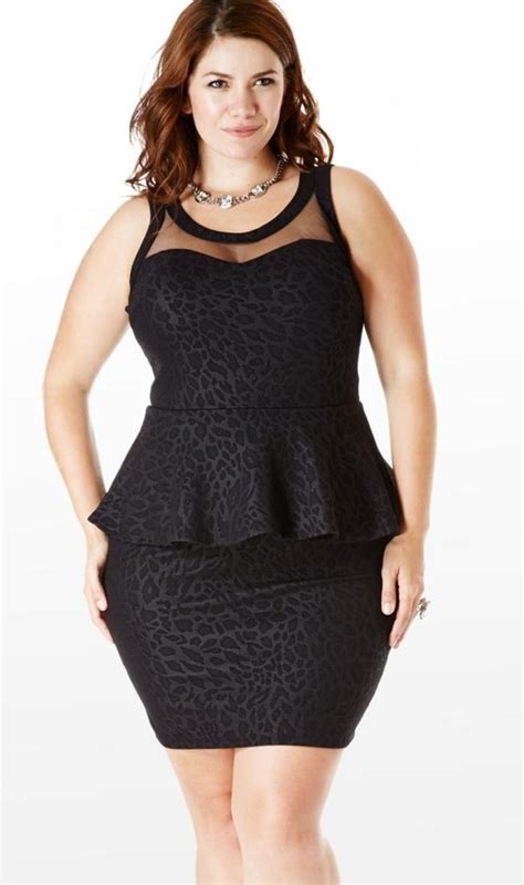 Plus Size Short Black Dresses Pluslookeu Collection