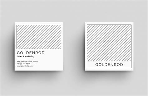 Goldenrod Square Business Card Creative Market