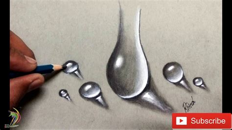 Very Easy How To Draw Water Drops Step By Step Realistic Water Drop