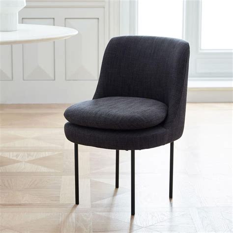 West elm curved upholstered chair 3d | cgtrader. Modern Curved Dining Chair | west elm CA $169 | Dining ...