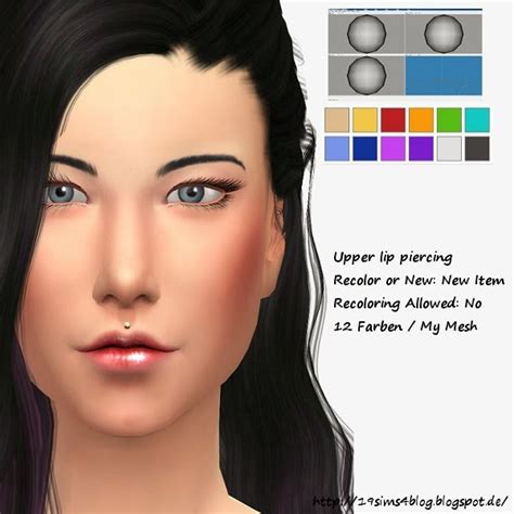 19 Sims 4 Blog Upper Lip Piercing