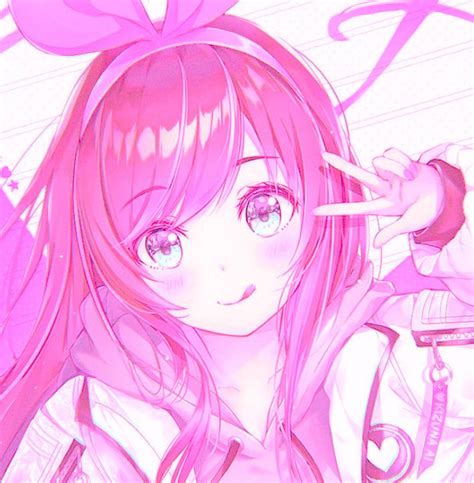 Pink Anime Girl Pfp