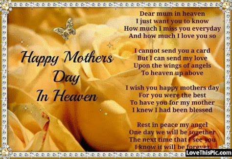 The best way to tell your mom, happy mother's day in heaven, is to keep her memory alive. Happy Mothers Day In Heaven Pictures, Photos, and Images ...
