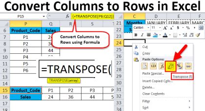 Columns To Rows In Excel Examples Convert Columns To Rows