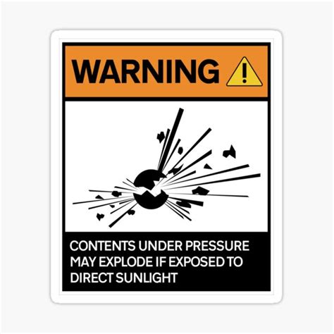 Warning Contents Under Pressure Sticker By Neartheknuckle Redbubble